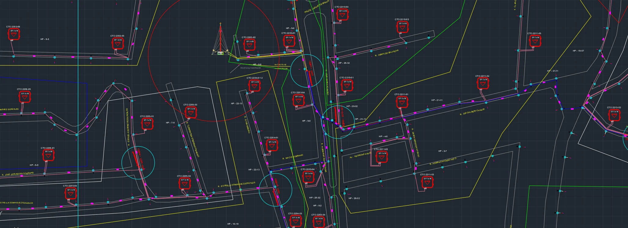 Projeto da Speed Fiber no AutoCAD